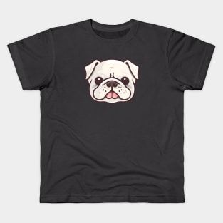 Kawaii Cartoon Bulldog Kids T-Shirt